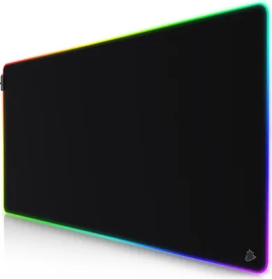 Produktbild von Titanwolf XXXL RGB Gaming Mauspad – 1200 x 600 mm - Mousepad - LED Multi Color - 7 LED Farben Plus 4 Effektmodi - für Präzision und Geschwindigkeit - Gummierte Unterseite