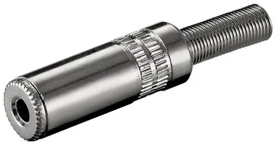 Produktbild von Wentronic Klinkenkupplung - 3,5 mm - stereo - Metallausführung mit Knickschutz