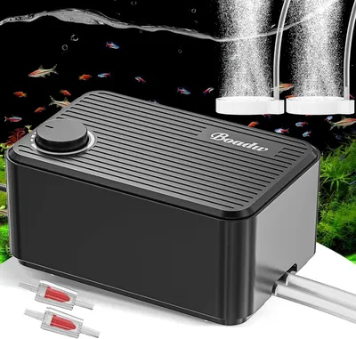 Produktbild von Aquarienluftpumpe 5,5 W, regulierbare Sauerstoffpumpe, 400 Liter, für Aquarien