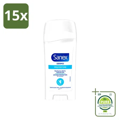 Produktbild von 15 x Sanex Dermo Protector Deodorant Stick - 65 ml - Großpackung - 15 Stücke