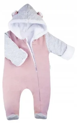 Produktbild von Nicol Warmer Baby Strampler Gr. 74 Rosa/Grau mit Plüschfutter