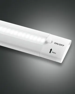 Produktbild von LED Wandleuchte mit Schalter Aluminium 30 cm breit Weiß länglich 3000 K 630 lm Wandlampe