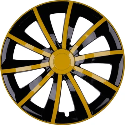 Immagine prodotto di 4x set di coprimozzi PREMIUM DESIGN Gral 14 INCH in giallo/nero