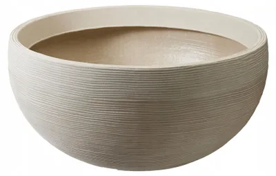 Obrázok produktu pre Kvetináč, okrúhly, rebrovaný, 60 x 27 cm, pieskovej farby