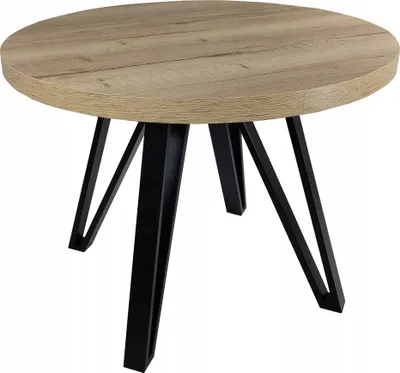 Obrázek produktu pro Kulatý skládací stůl METAL OAK HALIFAX Ø100/200