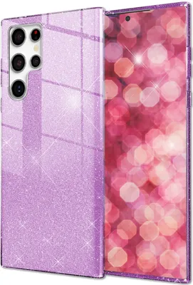 Image de Housse hybride pailletée NALIA pour Samsung Galaxy S24 Ultra Housse, Housse de protection pailletée brillante avec silicone renforcé Violet