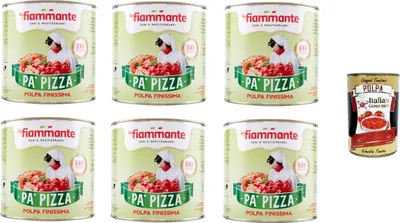 Produktbild von La Fiammante Polpa finissima, pomodoro in pezzi Sehr feines Fruchtfleisch, Tomatenstücke 6x 2.5kg+ Italian Gourmet Polpa 400g
