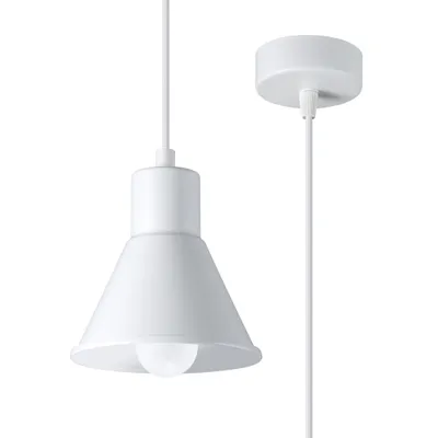 Immagine prodotto di Lampada a sospensione TALEJA 1 bianco [E27] 1xE27 15W acciaio 120x14x14cm Sollux Lighting