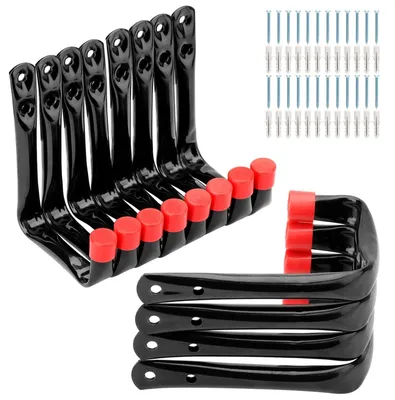 Image de Lot de 12 crochets muraux polyvalents de 9 cm pour le garage, crochets muraux robustes