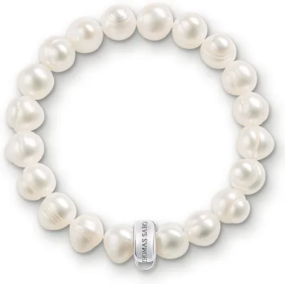 Produktbild von THOMAS SABO Damen Charm-Armband Süßwasserzuchtperlen 925 Sterling Silber X0041-0