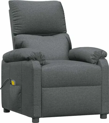Imagen del producto de Sillón de masaje, color gris oscuro, tapizado en tela