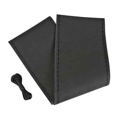 Obrázek produktu pro Premium , kožený potah volantu - L - Ø 37/39 cm - černý