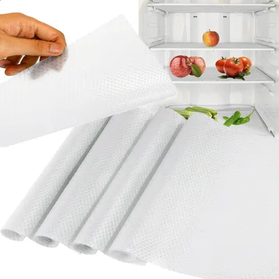Zdjęcie produktu dla 4x mata antybakteryjna do lodówki antypoślizgowa 45x30 cm na półki szuflady szafki ochronna podkładka 4 szt