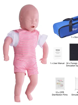 Obrázok produktu pre Figurína na nácvik resuscitácie dojčiat, dizajn v životnej veľkosti, odolný PVC materiál, model detského infarktu
