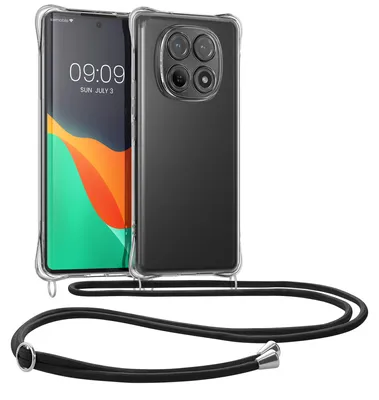 Produktbild von kwmobile Necklace Case kompatibel mit Xiaomi Redmi Note 15 4G / Redmi Note 15 5G / Poco M8 5G Hülle - Silikon Cover mit Handykette - Band Handyhülle