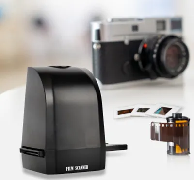 Immagine prodotto di 135 Scanner per pellicole e diapositive - Scanner negativo portatile con sensore CMOS da 8 MP per la digitalizzazione di diapositive e negativi da 35 mm