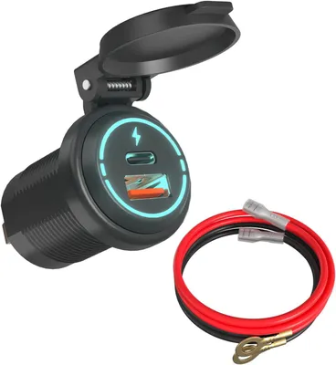 Immagine prodotto di caricabatterie USB per moto - presa USB per moto - caricabatterie per moto - caricatore USB per moto - porta USB per moto