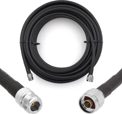 Produktbild von N Stecker auf N Buchse Koaxialkabel 50m — 50ohm 8D-FB Ø11.1mm Verlängerung Ultra Low Loss antennenkabel — WiFi RF Antenne GSM 3G 4G LTE 5G Router Signalverstärker Lora Ham CB Funk