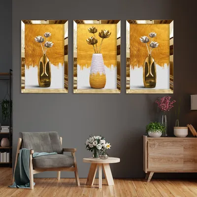 Obrázek produktu pro Wallity, Huhu392 - 30 x 40, Dekorativní obraz z MDF plexiskla (3 kusy), Vícebarevný, 100 % MDF, 30 x 40 cm