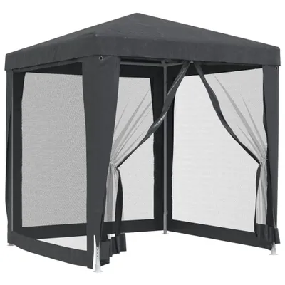 Immagine prodotto di vidaXL Tenda per feste con 4 pareti laterali a rete antracite 2x2 m HDPE