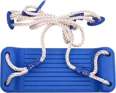 Produktbild von vidaXL Schaukelsitze 2 Stk. mit Klettersteinen Blau Polyethene