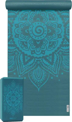 Produktbild von Yoga-Set Starter Edition - spiral mandala (Yogamatte + 1 Yogablock)