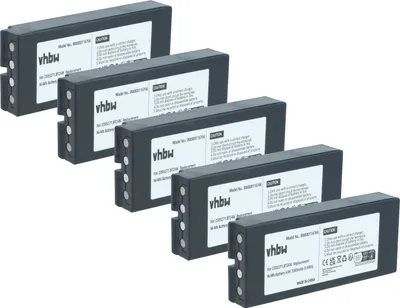 Produktbild von vhbw 5x Akku Ersatz für Iribarri BT27iK für Industrie-Funkfernsteuerung Fernbedienung (2000 mAh, 4,8 V, NiMH) - Schwarz