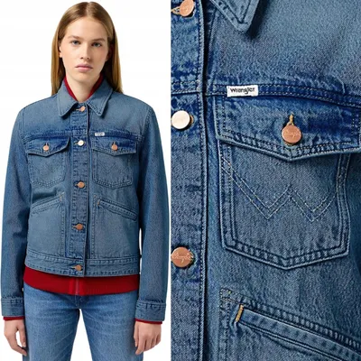 Produktbild von Wrangler Heritage Jacke Mid Stone Denim Damen Katana Jeansjacke S
