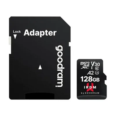 Immagine prodotto di GOODRAM IRDM microSDXC 128GB V30 UHS-I U3 + adattatore