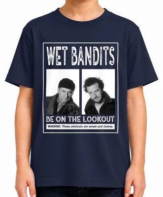 Productafbeelding van Wet Bandits Harry Marv Mugshot - Kevin Allein Thuis, Kersttrui met een afbeelding van "Ugly Christmas Sweater", kerstthema, uni kinder T-shirt, marineblauw, maat 140