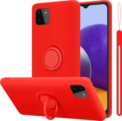 Produktbild von Cadorabo Hülle für Samsung Galaxy A22 5G Schutz Hülle in Rot Handyhülle TPU Etui Case Cover