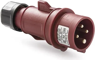 Immagine prodotto di Famatel 13300 3p+t 16a 380-415v Adattatore spina Ip44 rosso rosso Taglia unica