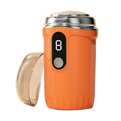 Produktbild von Elektrischer Hornhautentferner, Wiederaufladbarer Fußpflege Elektrische Fußfeile, LED-Anzeige, Mit 4 Arten von Messerköpfen Für Füße und Nägel, orange