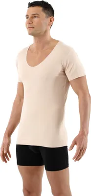 Produktbild von Herren Unterhemd unsichtbar Lasercut nahtlos Clean Cut Deep-V Kurzarm