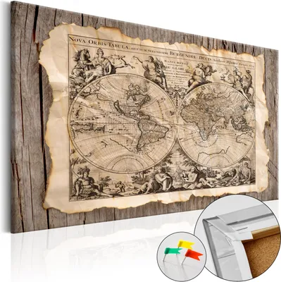 Obrázok produktu pre Netkaný korkový obraz - Mapa minulosti 60x40 cm mapy k-C-0036-p-a