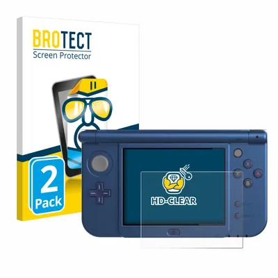 Produktbild von 2x Für Nintendo New 3DS XL (Unteres Display) Schutzfolie BROTECT Displayschutz Display Schutz Folie Klar Transparent