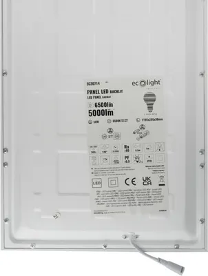 Immagine prodotto di Pannello LED rettangolare 30 x 120 cm, luce fredda, LED 50 W, da incasso, EC20714 Ecolight