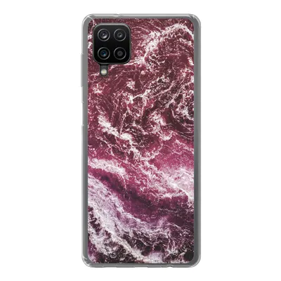 Produktbild von MuchoWow® Handyhülle Schutzhülle Hülle für Samsung Galaxy A12 Natursteine - Lila - Marmor Silikon Softcase Handy Hülle - Bild