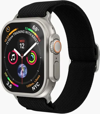 Immagine prodotto di Cinturino per orologio Vonmählen - Anello in nylon classico - Cinturino per Apple Watch 40 / 41 / 42 mm, nero