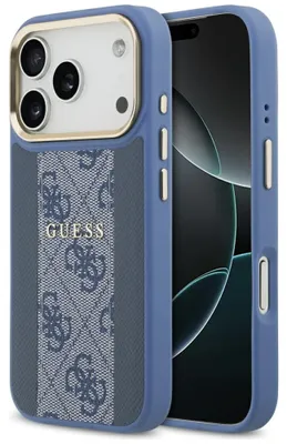Obrázok produktu pre Guess – Hardcase 4G Stripe MagSafe obal na iPhone 17 Pro – modrý