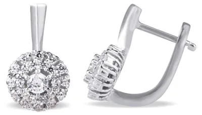 Image de Boucles d'oreilles en argent avec zircon cubique AGUC2263