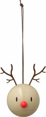 Produktbild von Hoptimist 26097, Kugel-Weihnachtsschmuck, Braun, Rot, 58 mm, 50 mm, 82 mm, 50 g
