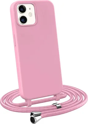 Produktbild von Handykette für Apple iPhone 12 Mini - Handyhülle mit Schnur Cover in Rosa