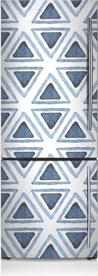 Produktbild von Kühlschrank Aufkleber Kühlschrankmagnete Dekoration Kühlschrankfolie 70x190 cm - Dreiecke.