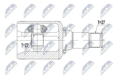 Produktbild von NTY Gelenksatz Antriebswelle Vorne Rechts passend für MERCEDES-BENZ C-Klasse Limousine (W204) NPW-ME-092