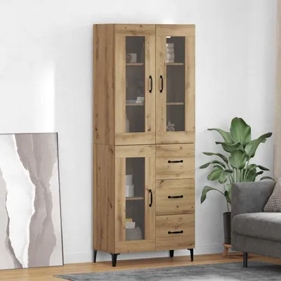 Obrázek produktu pro vidaXL Highboard Artisan dub 69,5 x 34 x 180 cm Materiál na bázi dřeva