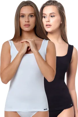 Produktbild von Yenita® Tank Top (2er Set) Modern-Collection M schwarz-weiss