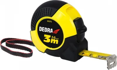Produktbild von DEDRA Taśma miernicza stolarska 8m/25mm, gumowana osłona, taśma nylonowa - M875
