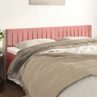 Produktbild von The Living Store Kopfteile 2 Stk. Rosa 90x5x78/88 cm Samt