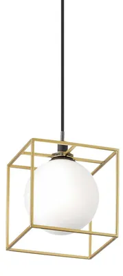 Produktbild von Zeitgenössische Aufhängung Lingotto Metall Messing 1 Licht G9 3W 3000K Warmes Licht